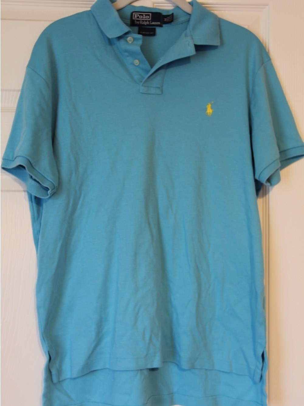 Polo by Ralph Lauren Turquoise Short-Sleeve Polo with Yellow Pony